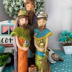 Colorful Three Wise Men Figurines